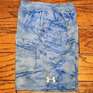 Youth Under Armour Shorts.  Color Blue. Size Medium